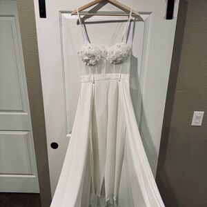 Elegant White Floral Gown